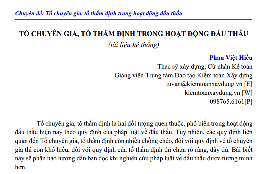 tổ chuyên gia